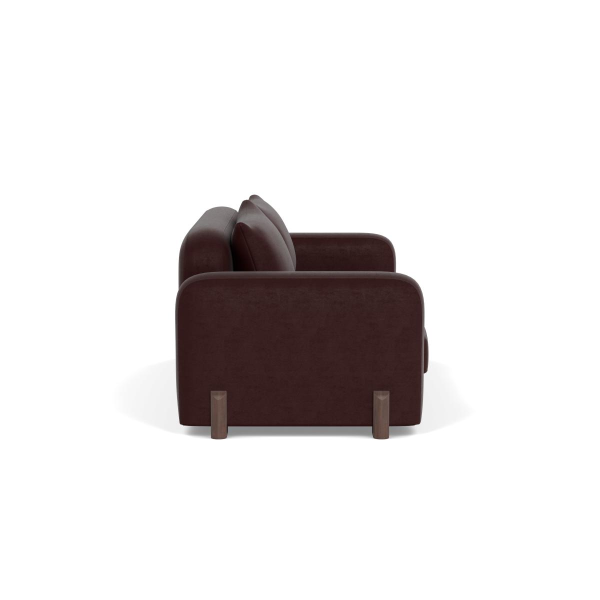 Heal's Nuvola 3 Seater Sofa Smart Luxe Velvet Acorn Walnut Stained Oak Feet – image 4