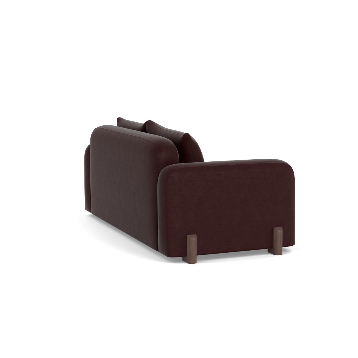 Heal's Nuvola 3 Seater Sofa Smart Luxe Velvet Acorn Walnut Stained Oak Feet – image 5