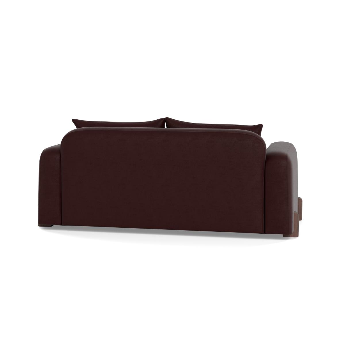 Heal's Nuvola 3 Seater Sofa Smart Luxe Velvet Acorn Walnut Stained Oak Feet – image 6