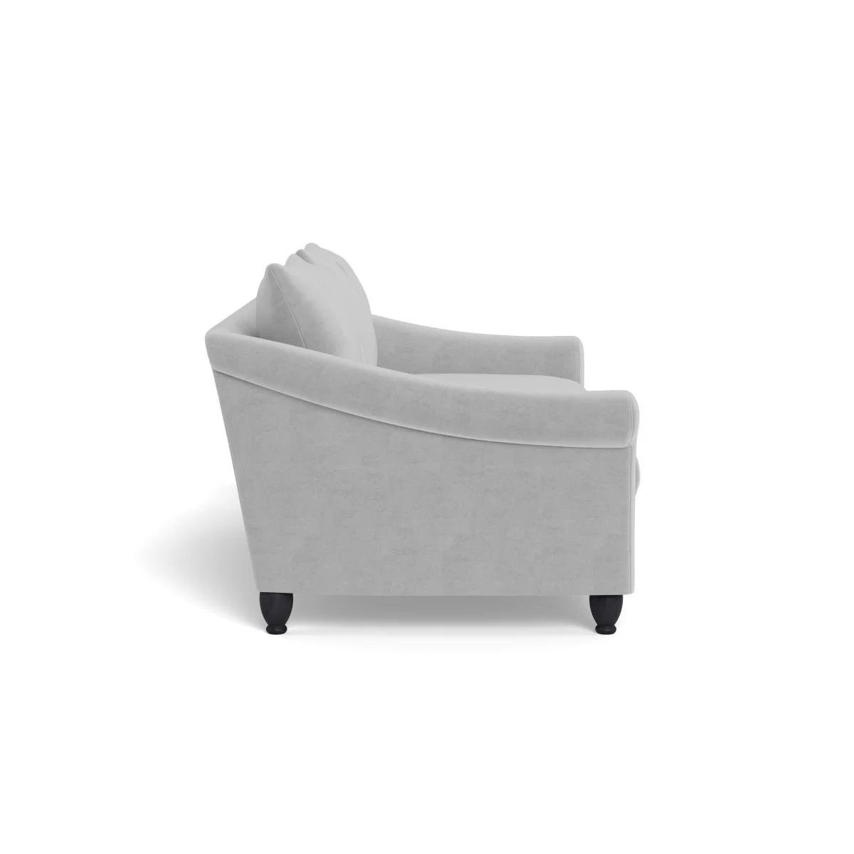 Heal's Devon 3 Seater Velvet Platinum Black Stain Beech Feet - Heal's UK Furniture – image 3