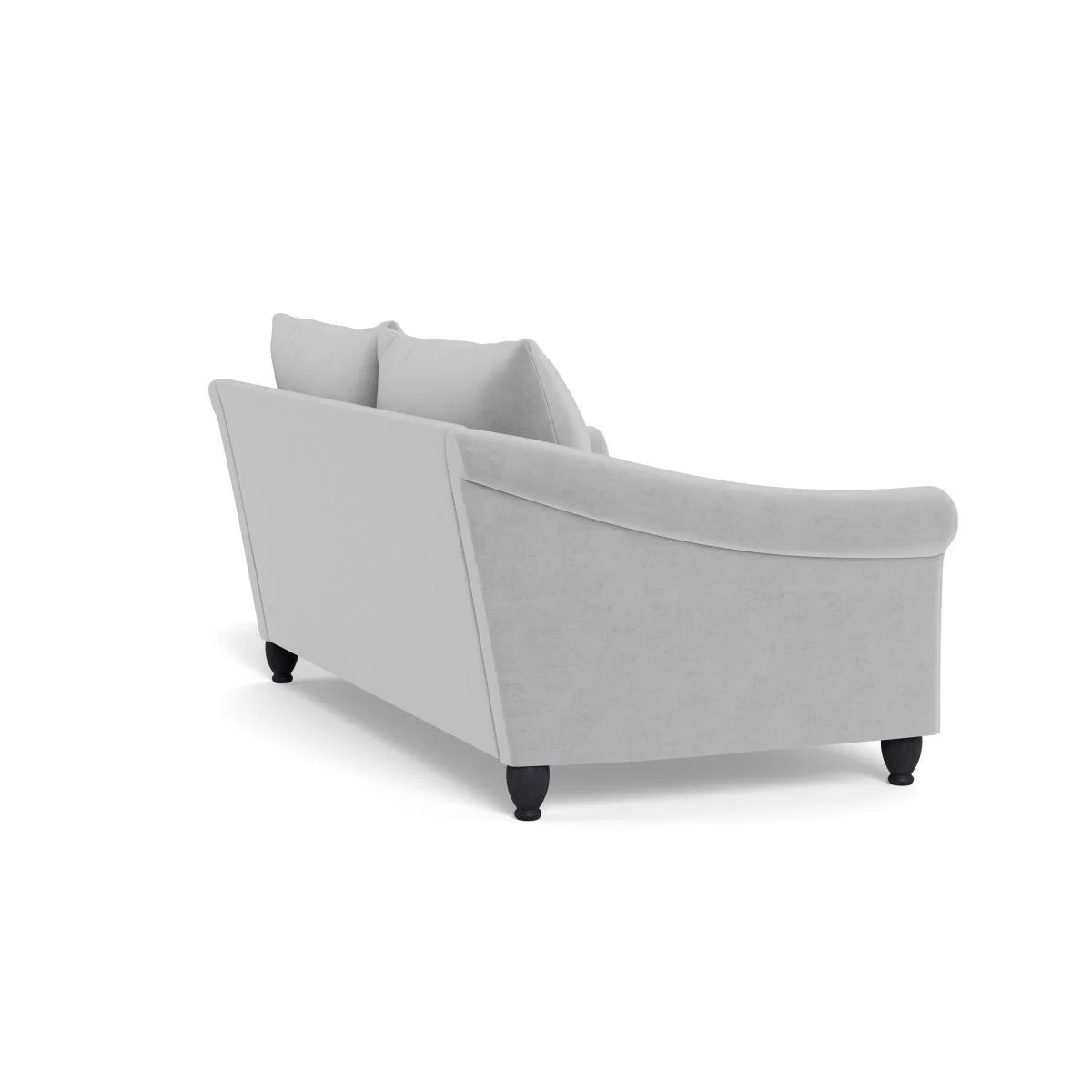 Heal's Devon 3 Seater Velvet Platinum Black Stain Beech Feet - Heal's UK Furniture – image 4