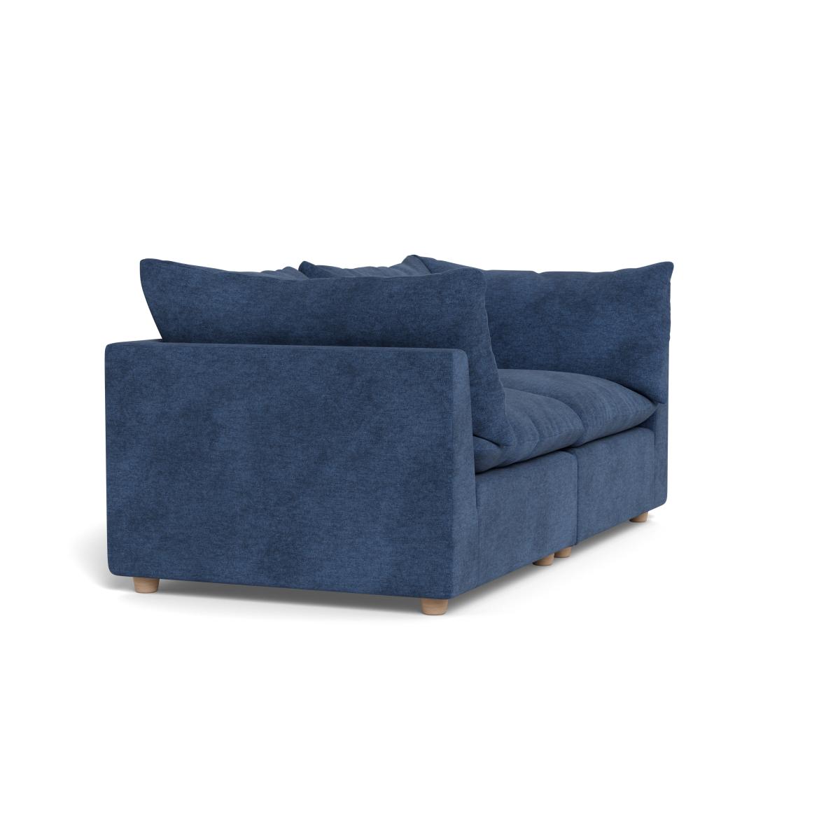 Heal's Astrid 3 Seater Sofa Broad Weave Lagoon Walnut Stained Beech Feet – image 2