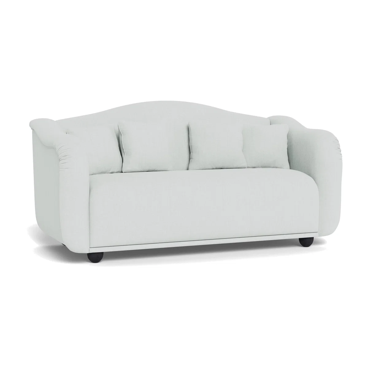 Heal's Tetbury 3 Seater Sofa Broad Weave Tin Black Beech Feet – image 1