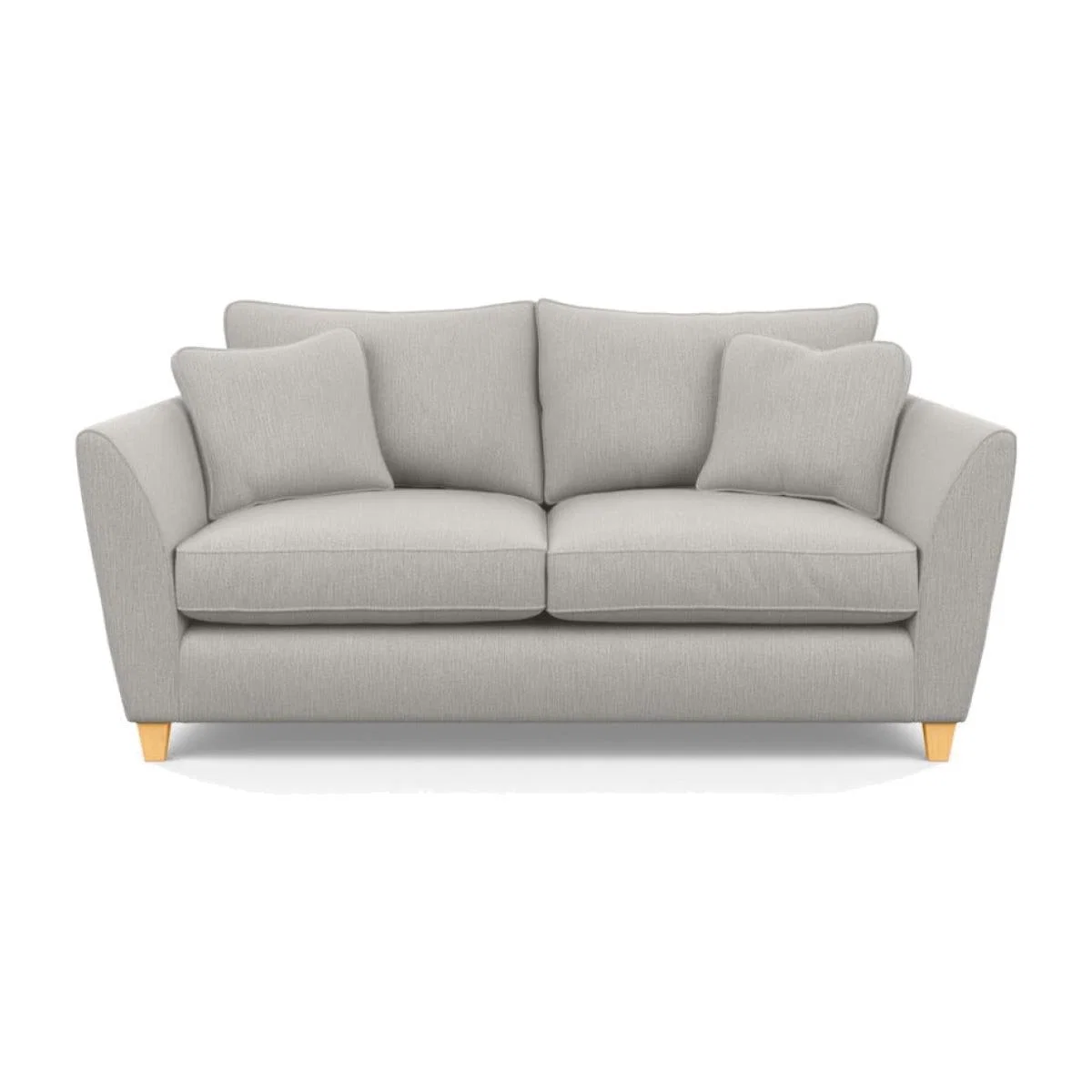 Heal's Torino 3 Seater Sofa Smart Linen Silver Mid Brown Feet - Heal's UK Furniture