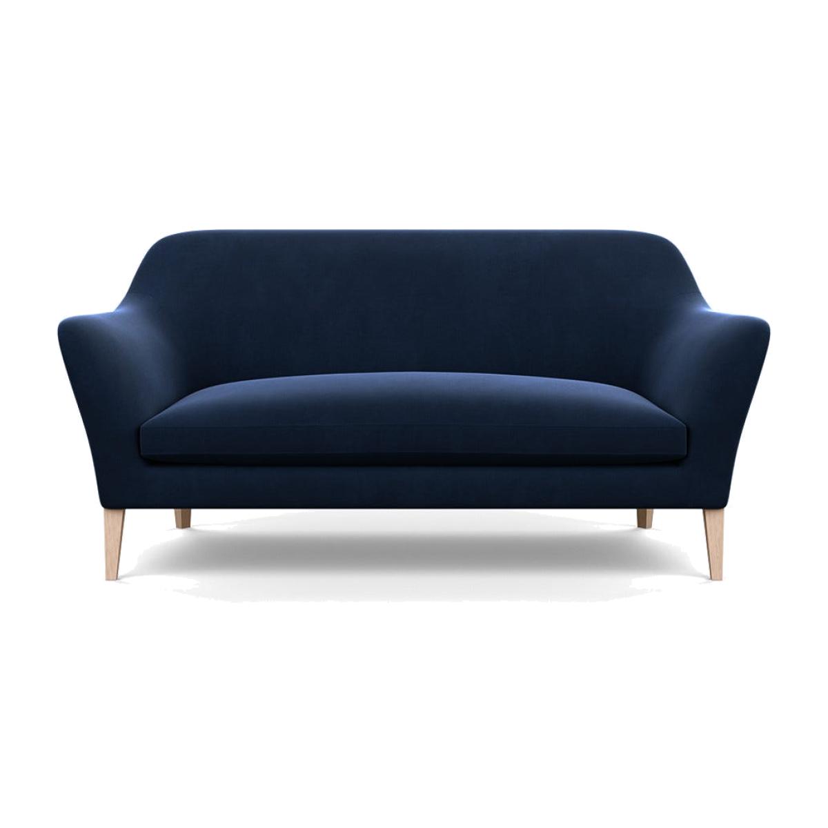 Heal's Wallis 3 Seater Sofa Smart Velvet Dusk Natural Oak Feet – image 1