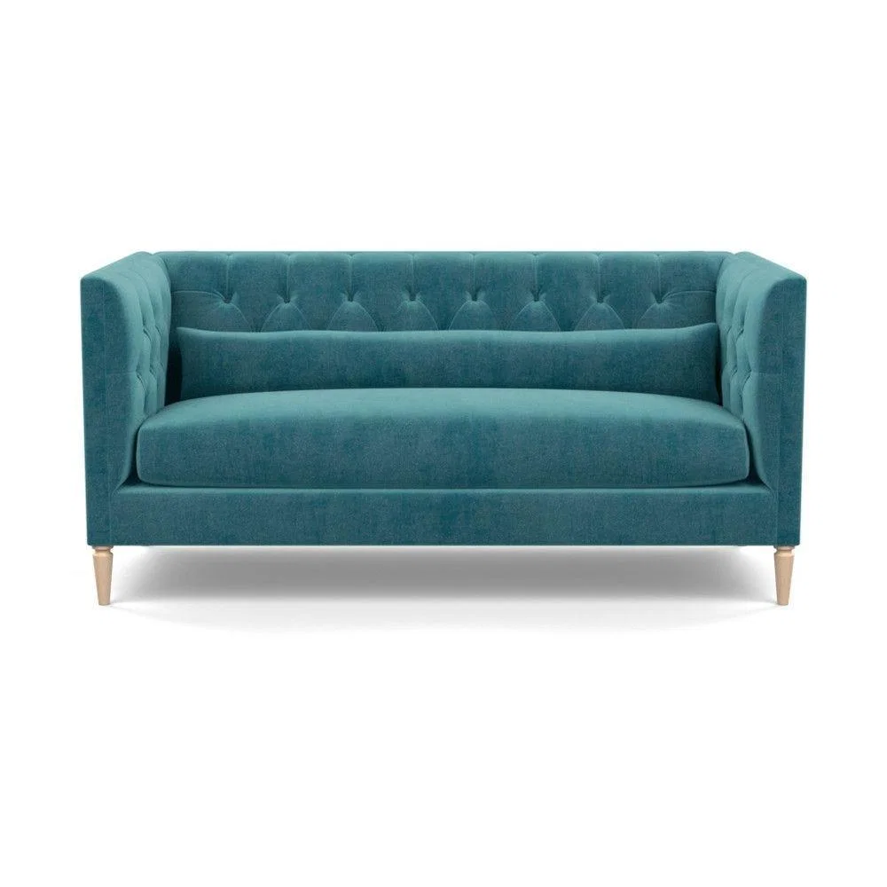 Heal's Balmoral 3 Seater Sofa Smart Linen Mix Duck Egg Walnut Feet - Heal's UK Furniture – image 27