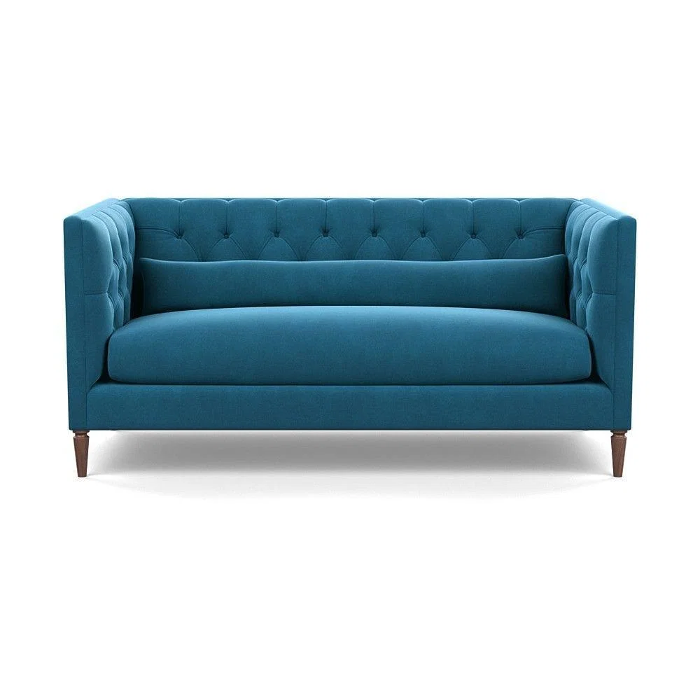Heal's Balmoral 3 Seater Sofa Smart Linen Mix Duck Egg Walnut Feet - Heal's UK Furniture – image 43