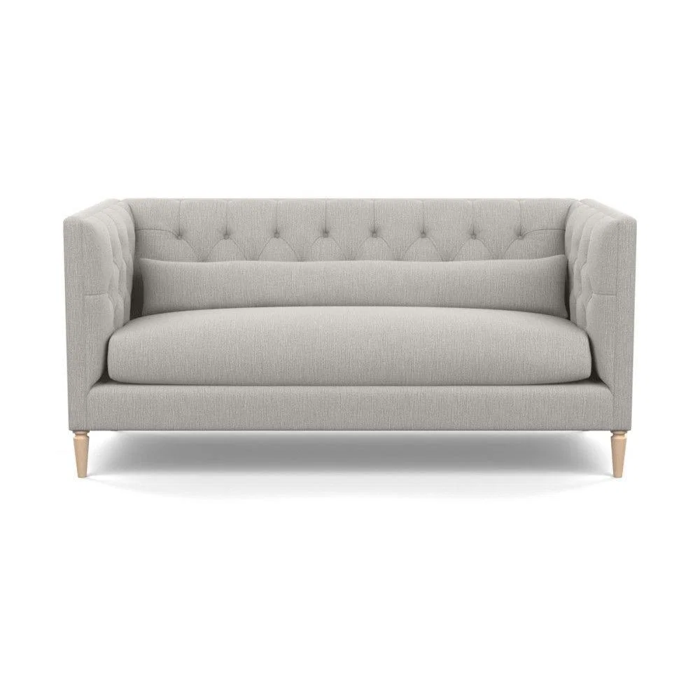 Heal's Balmoral 3 Seater Sofa Smart Linen Mix Duck Egg Walnut Feet - Heal's UK Furniture – image 46
