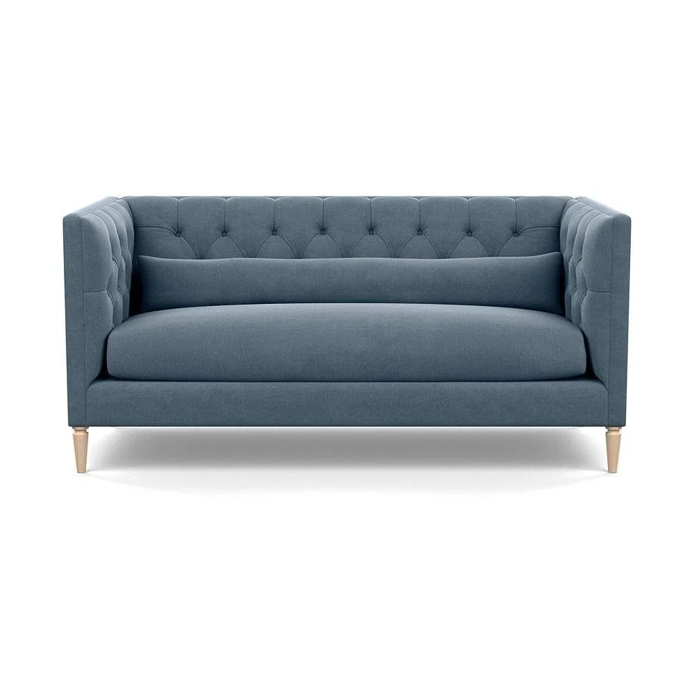 Heal's Balmoral 3 Seater Sofa Smart Linen Mix Duck Egg Walnut Feet - Heal's UK Furniture – image 47