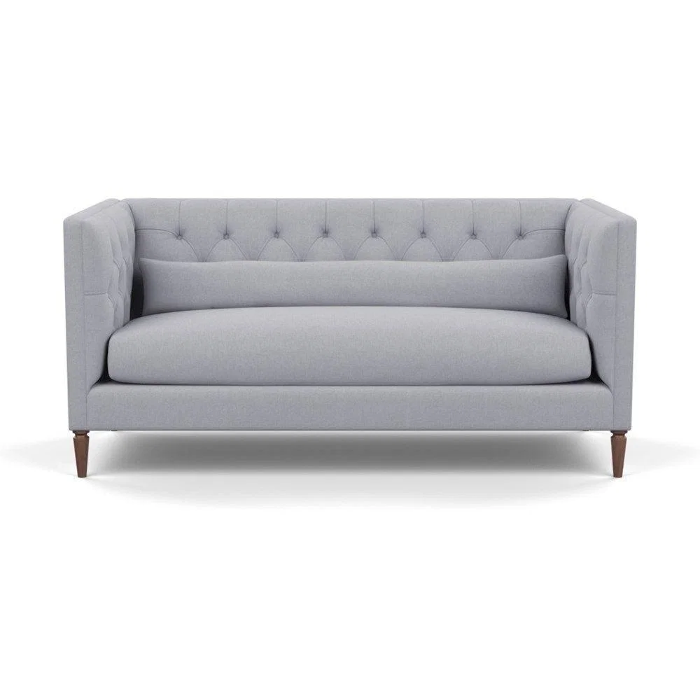 Heal's Balmoral 3 Seater Sofa Smart Linen Mix Duck Egg Walnut Feet - Heal's UK Furniture – image 58