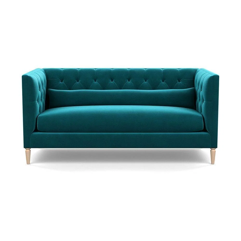 Heal's Balmoral 3 Seater Sofa Smart Linen Mix Duck Egg Walnut Feet - Heal's UK Furniture – image 71