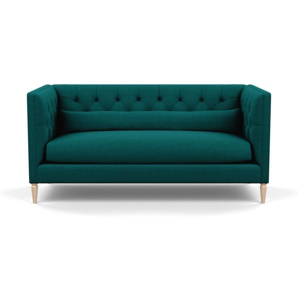 Heal's Balmoral 3 Seater Sofa Smart Linen Mix Duck Egg Walnut Feet - Heal's UK Furniture – image 87