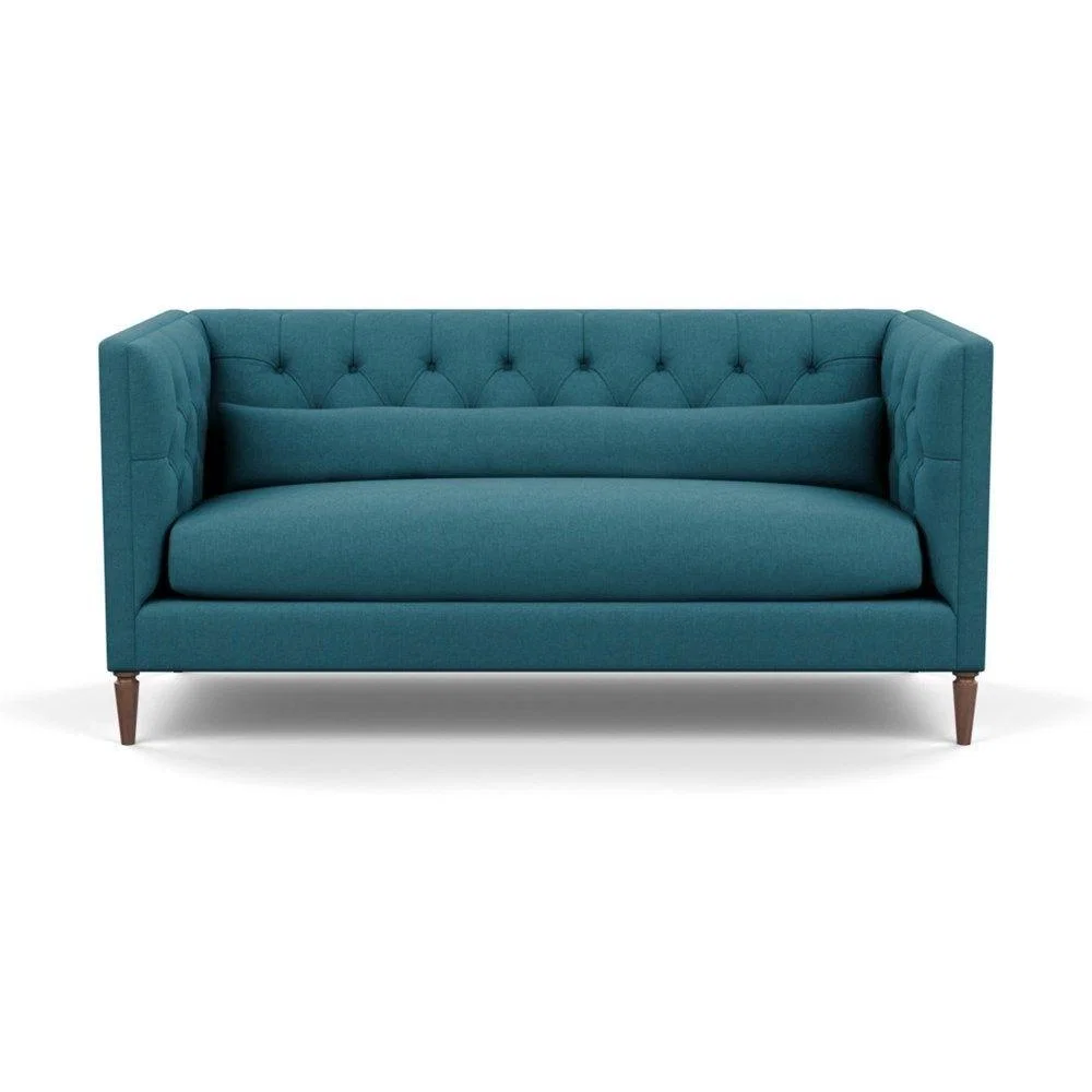 Heal's Balmoral 3 Seater Sofa Smart Linen Mix Duck Egg Walnut Feet - Heal's UK Furniture – image 10