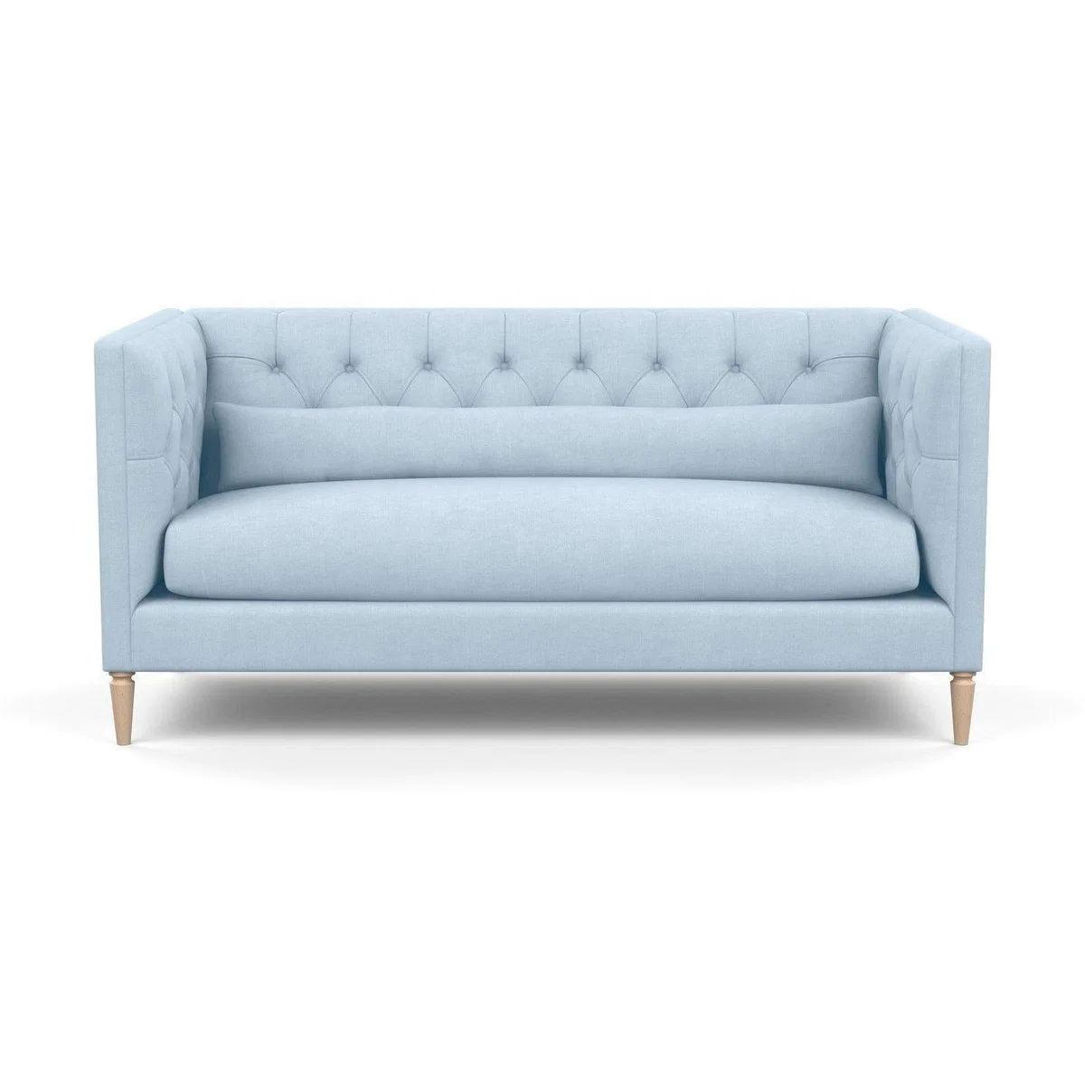 Heal's Balmoral 3 Seater Sofa Smart Linen Mix Duck Egg Walnut Feet - Heal's UK Furniture – image 95