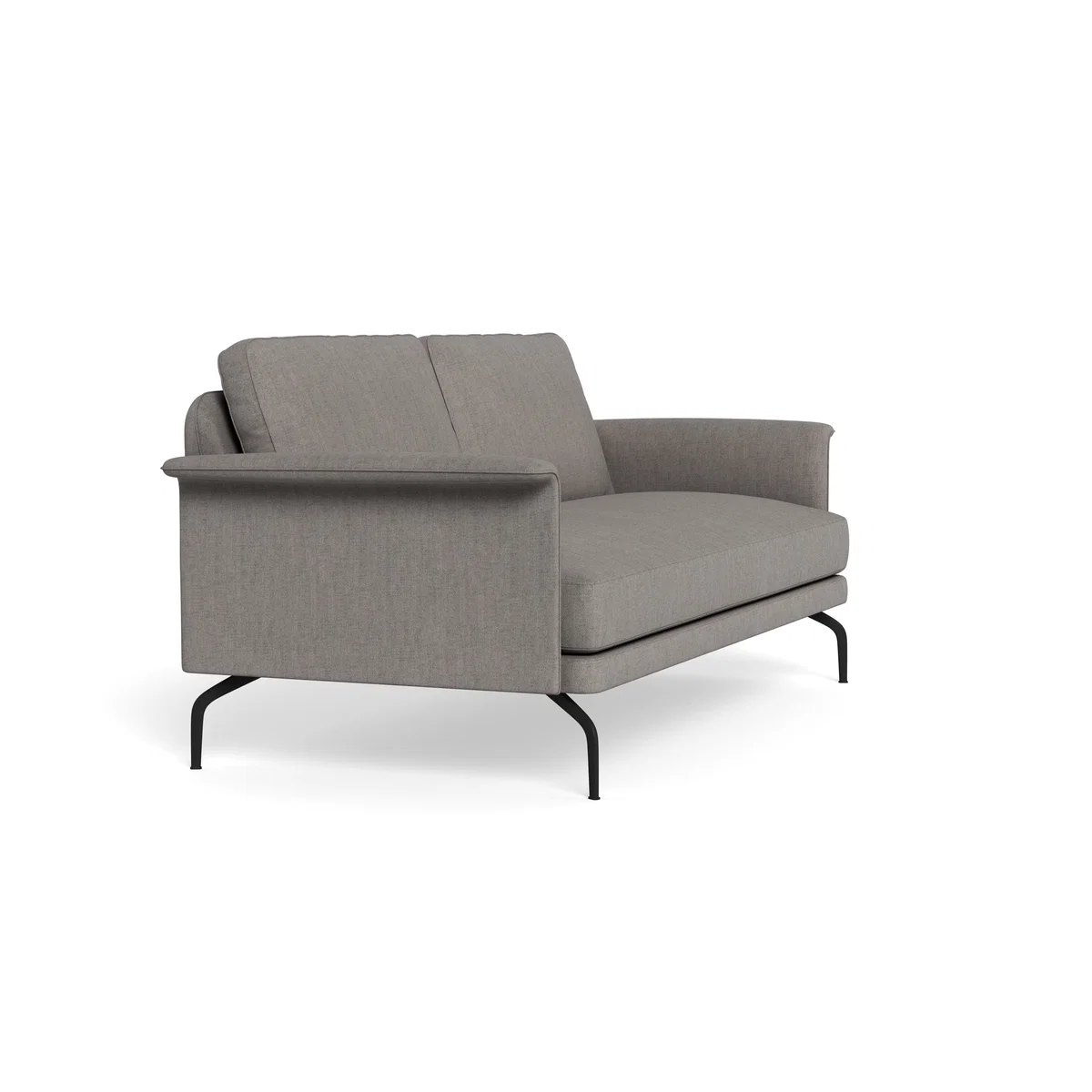 Heal's Iver 3 Seater Sofa Broad Weave Pebble Black Feet – image 3