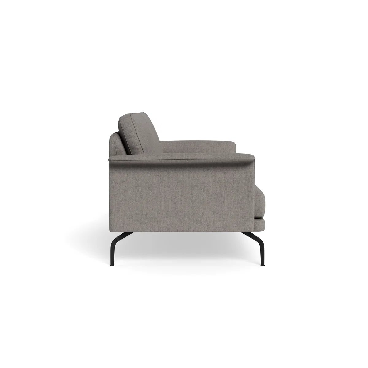 Heal's Iver 3 Seater Sofa Broad Weave Pebble Black Feet – image 4