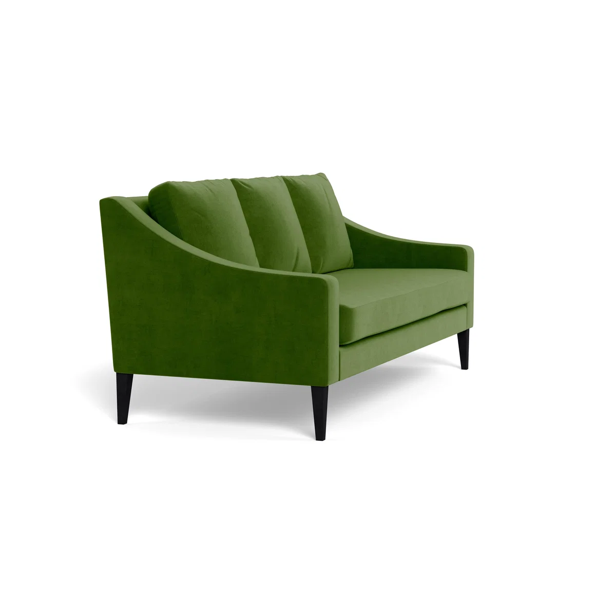 Heal's Richmond 3 Seater Sofa Smart Luxe Velvet Grass Black Feet – image 3