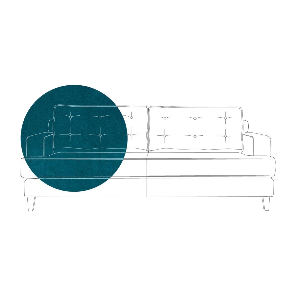 Heal's Mistral 3 Seater Sofa Velvet Teal Black Feet - Heal's UK Furniture