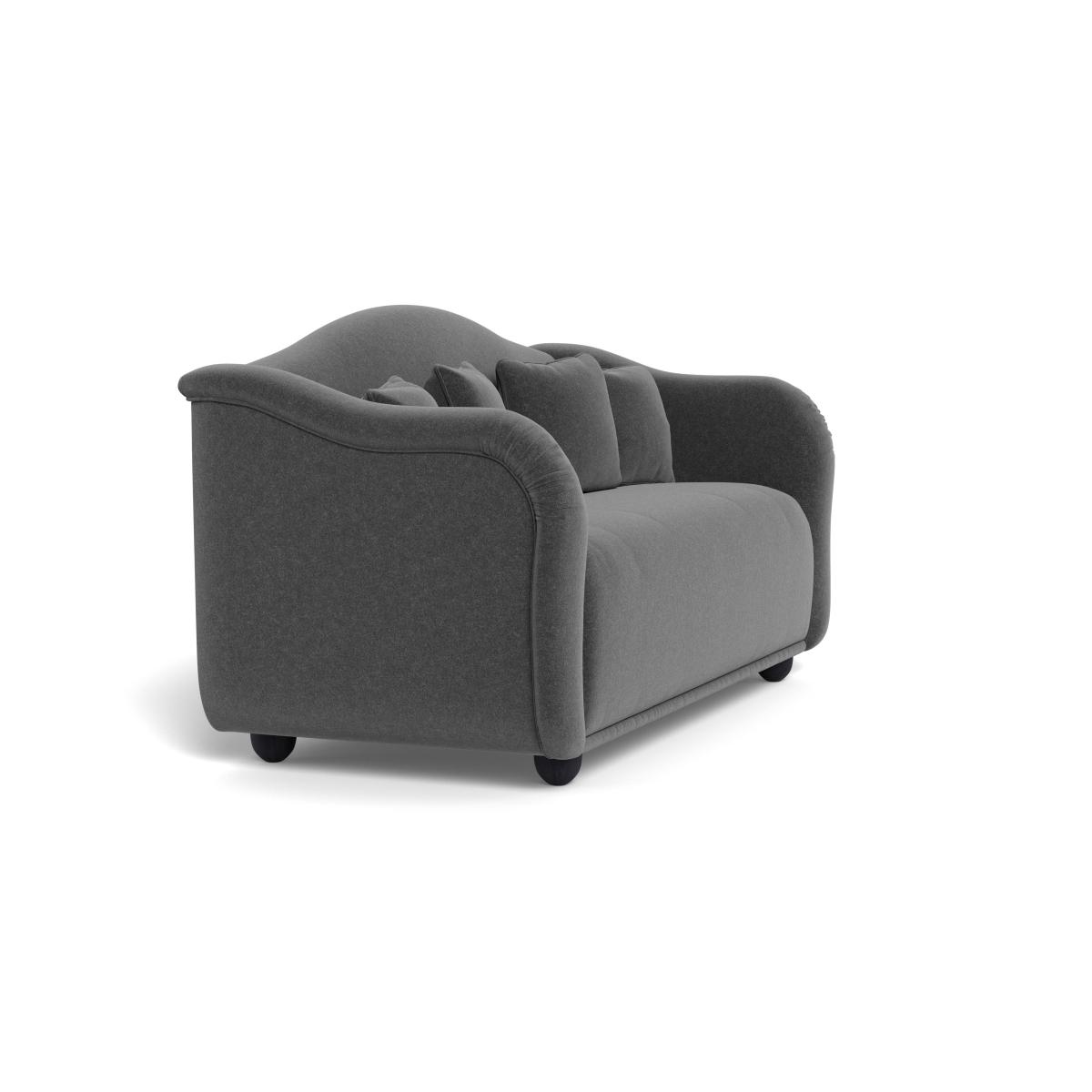 Heal's Tetbury 3 Seater Sofa Melton Wool Granite Walnut Stained Beech Feet – image 3
