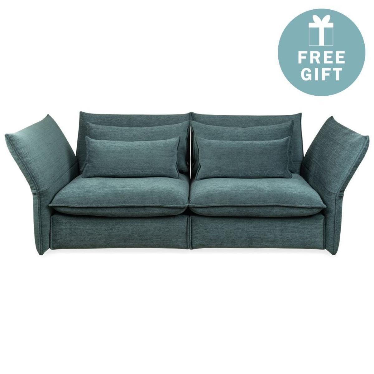 Vitra Mariposa 2.5 Seater Sofa F80 Iroko 2 Dark Blue - Heal's UK Furniture – image 12
