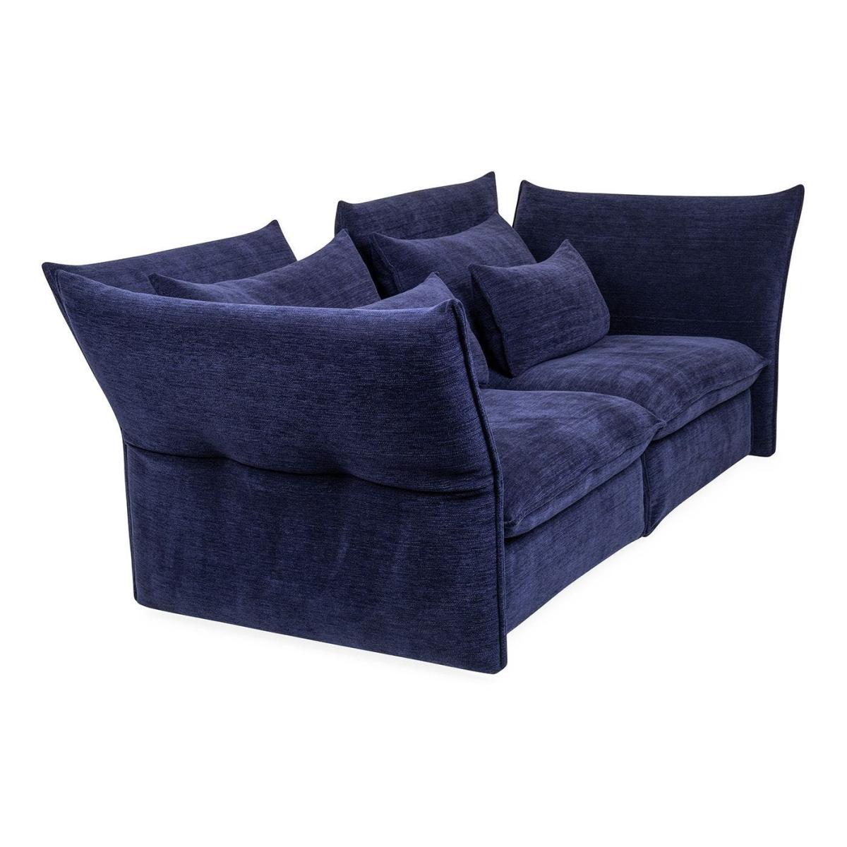 Vitra Mariposa 2.5 Seater Sofa F80 Iroko 2 Dark Blue - Heal's UK Furniture – image 14