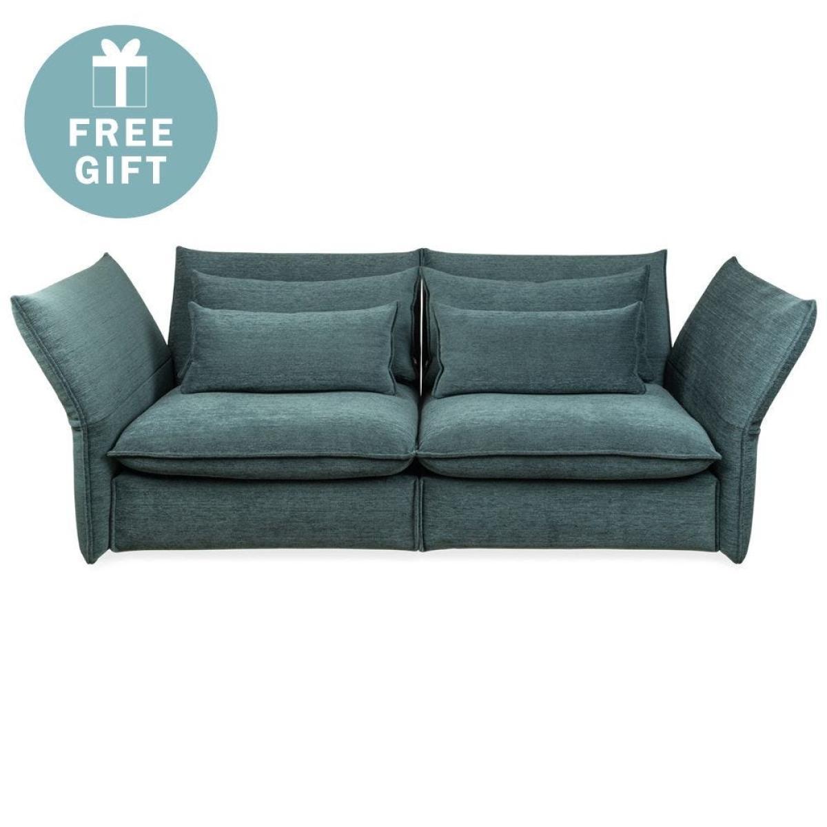 Vitra Mariposa 2.5 Seater Sofa F80 Iroko 2 Dark Blue - Heal's UK Furniture – image 24