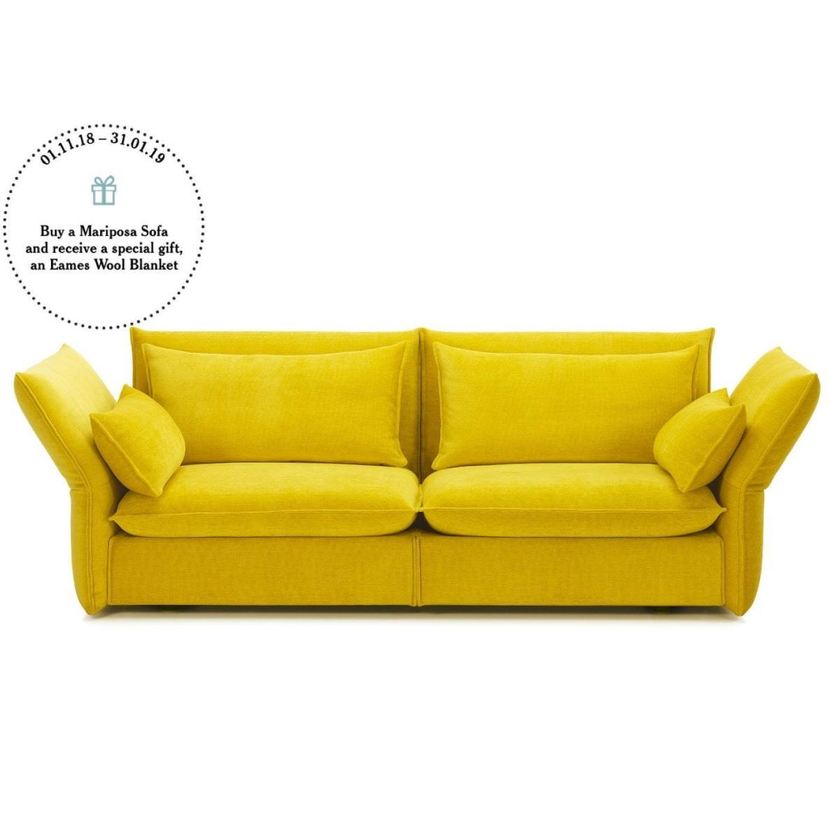 Vitra Mariposa 2.5 Seater Sofa F80 Iroko 2 Dark Blue - Heal's UK Furniture – image 7