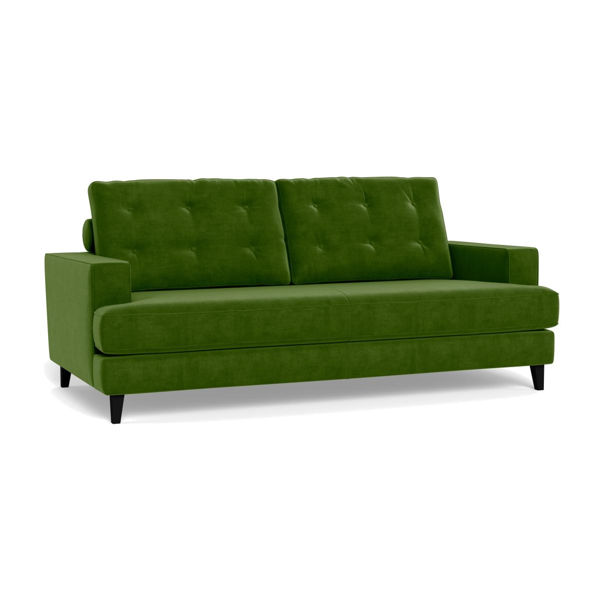 Heal's Mistral 3 Seater Sofa Smart Luxe Velvet Grass Black Feet – image 1