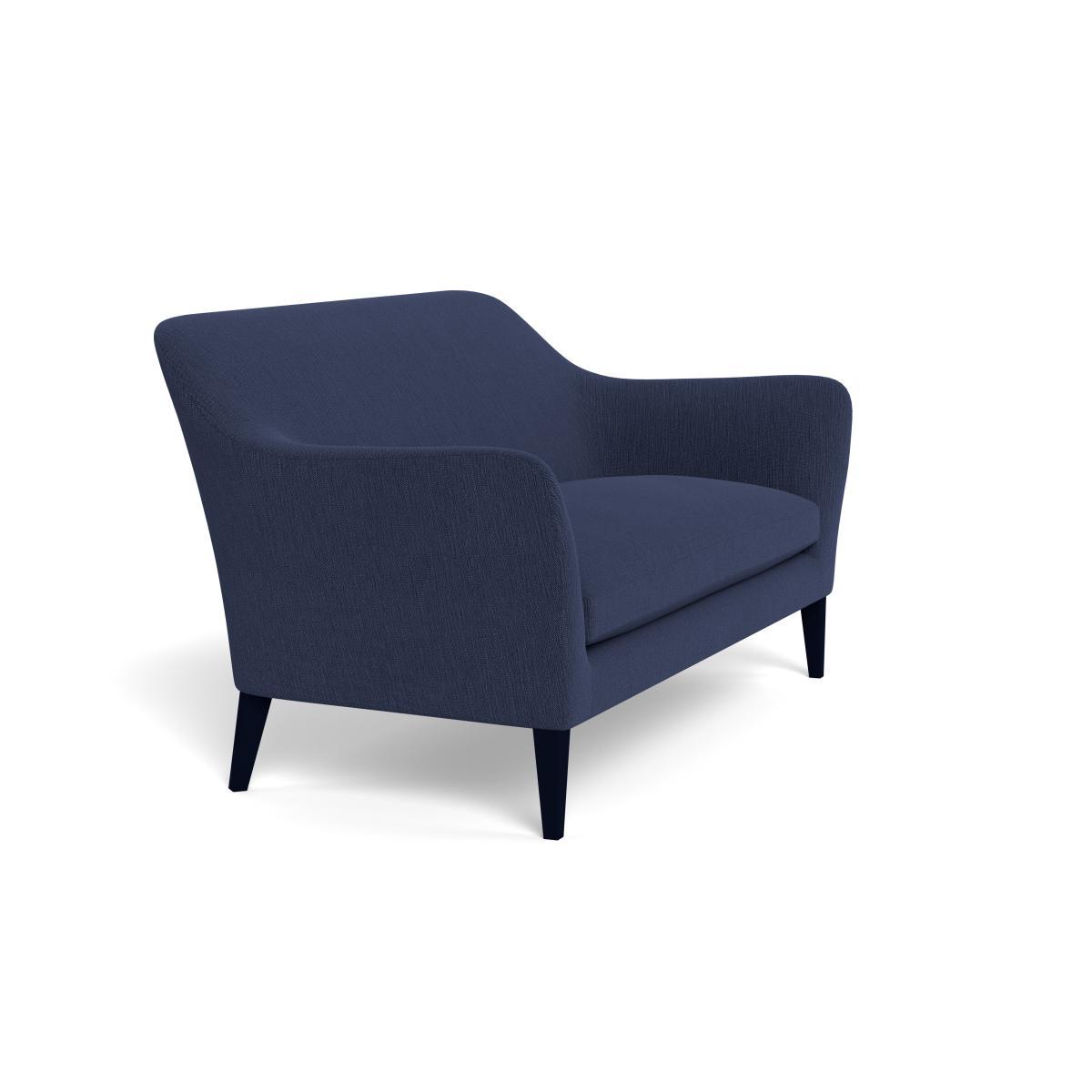 Heal's Wallis 3 Seater Sofa Smart Linen Mix Navy Black Feet - Heal's UK Furniture – image 2