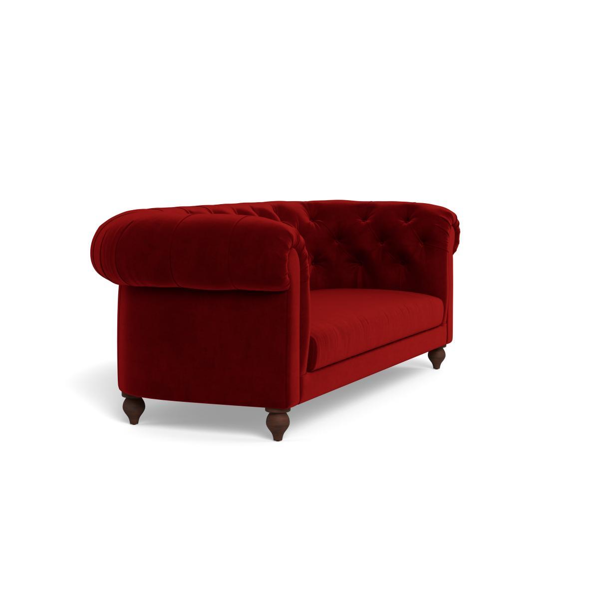 Heal's Fitzrovia 3 Seater Sofa Smart Luxe Velvet Mulberry Chestnut Stain Feet - Heal's UK Furniture – image 2