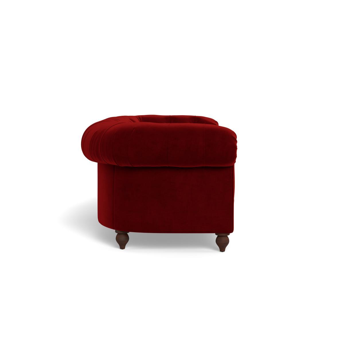 Heal's Fitzrovia 3 Seater Sofa Smart Luxe Velvet Mulberry Chestnut Stain Feet - Heal's UK Furniture – image 3