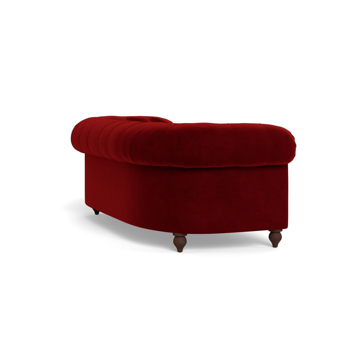 Heal's Fitzrovia 3 Seater Sofa Smart Luxe Velvet Mulberry Chestnut Stain Feet - Heal's UK Furniture – image 4