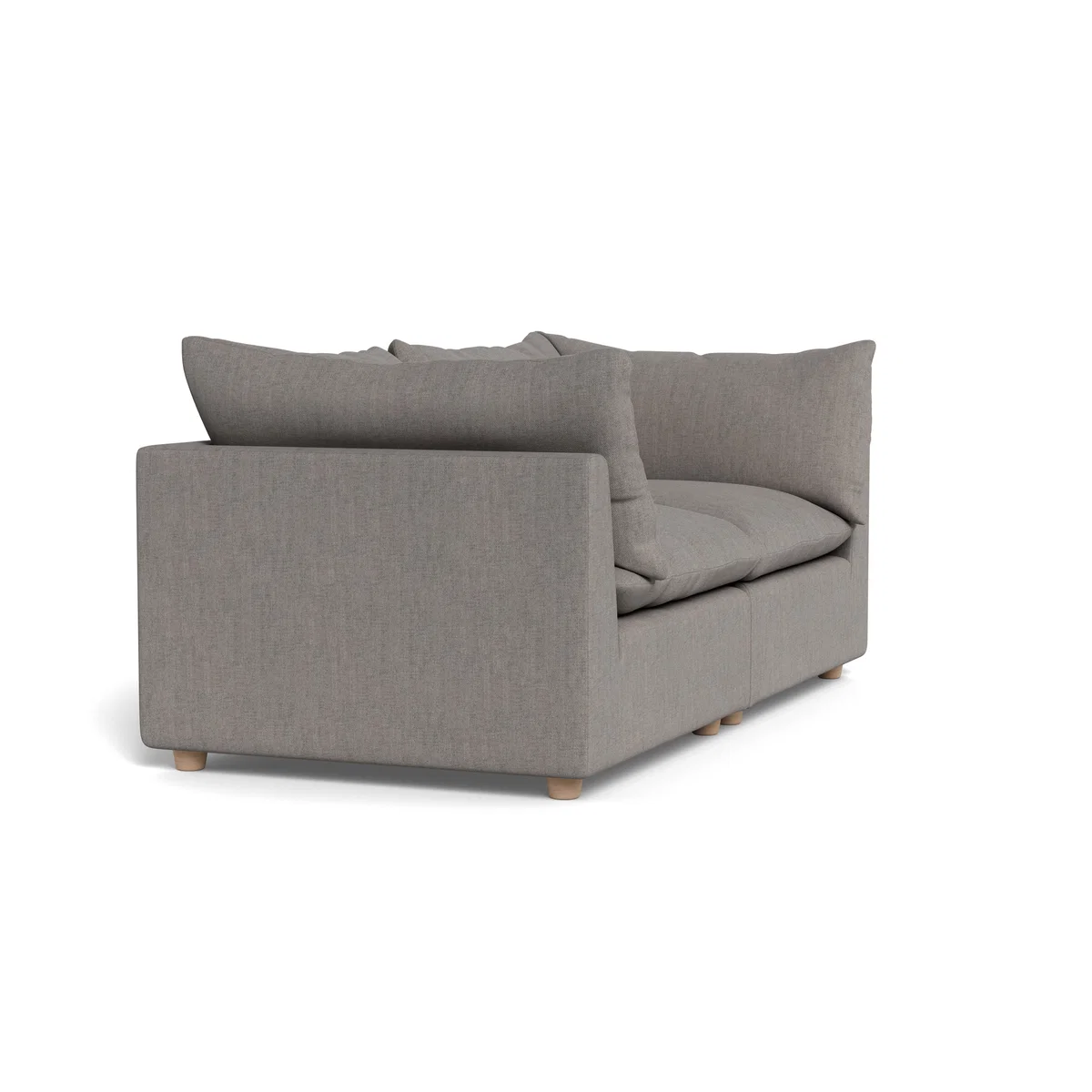 Heal's Astrid 3 Seater Sofa Broad Weave Pebble Walnut Stained Beech Feet – image 2