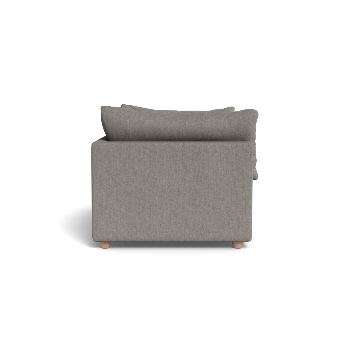 Heal's Astrid 3 Seater Sofa Broad Weave Pebble Walnut Stained Beech Feet – image 3