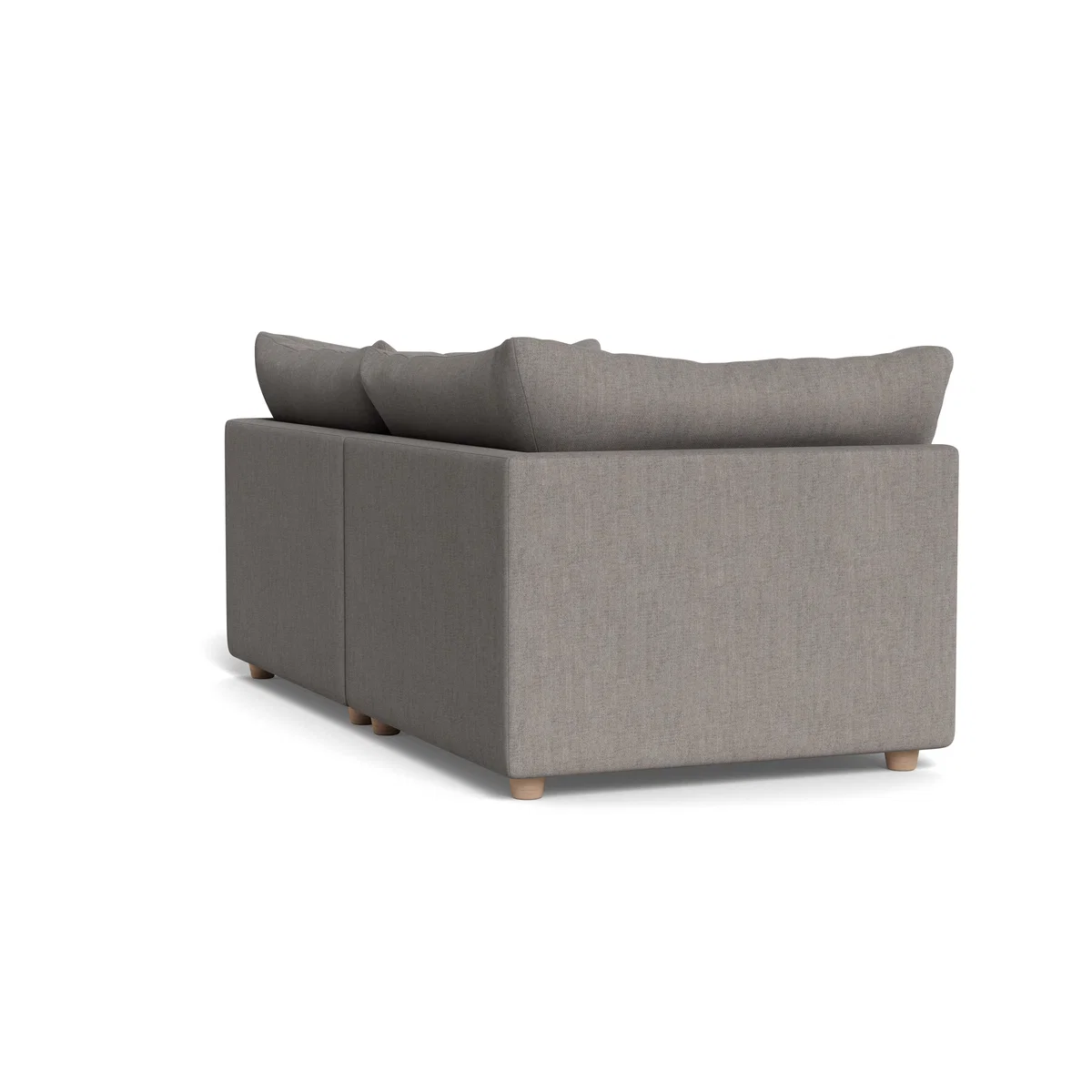 Heal's Astrid 3 Seater Sofa Broad Weave Pebble Walnut Stained Beech Feet – image 4