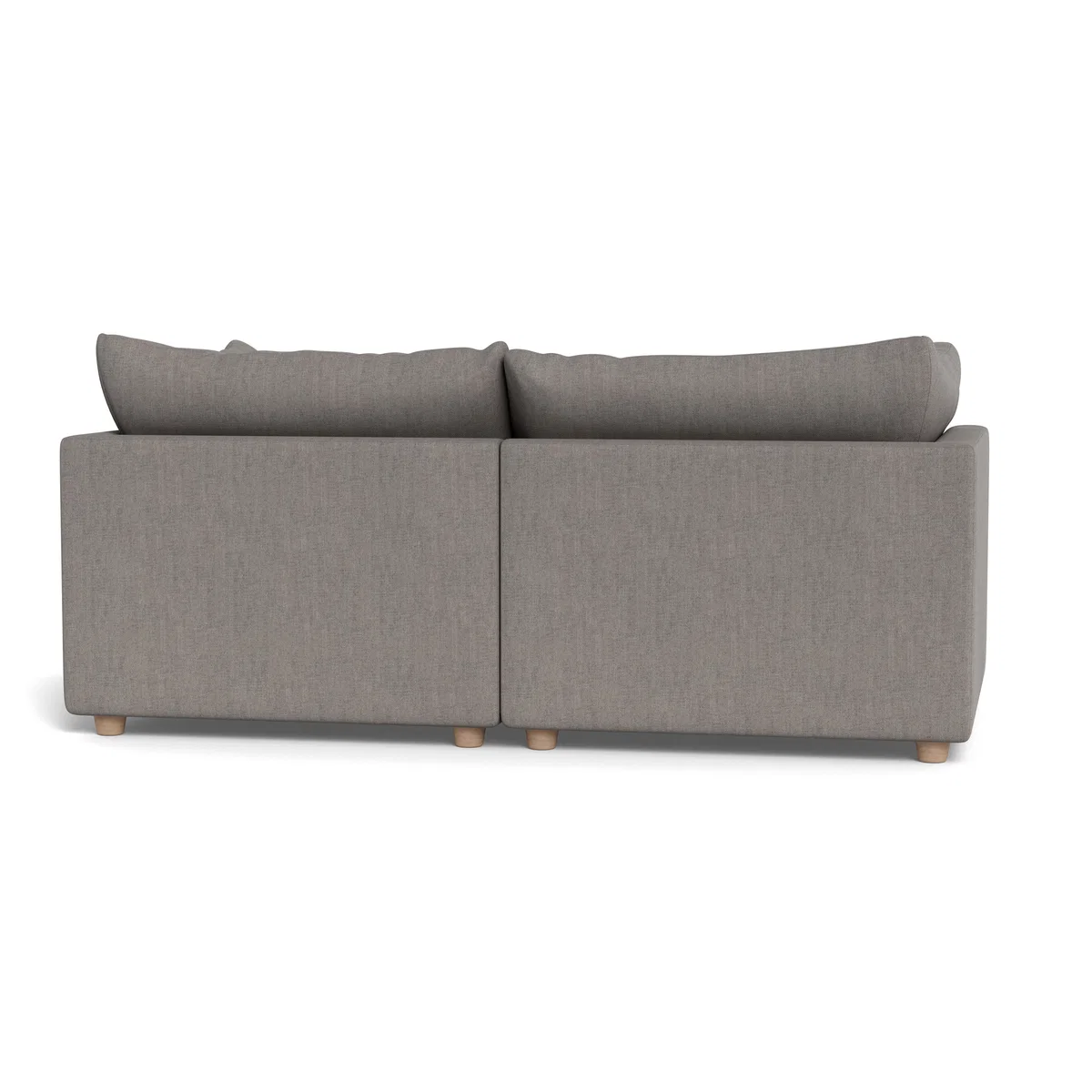 Heal's Astrid 3 Seater Sofa Broad Weave Pebble Walnut Stained Beech Feet – image 5
