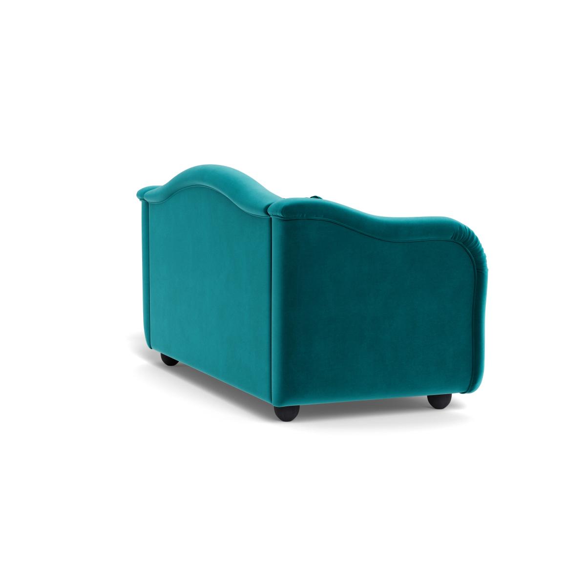 Heal's Tetbury 3 Seater Sofa Smart Velvet Petrol Natural Beech Feet – image 5