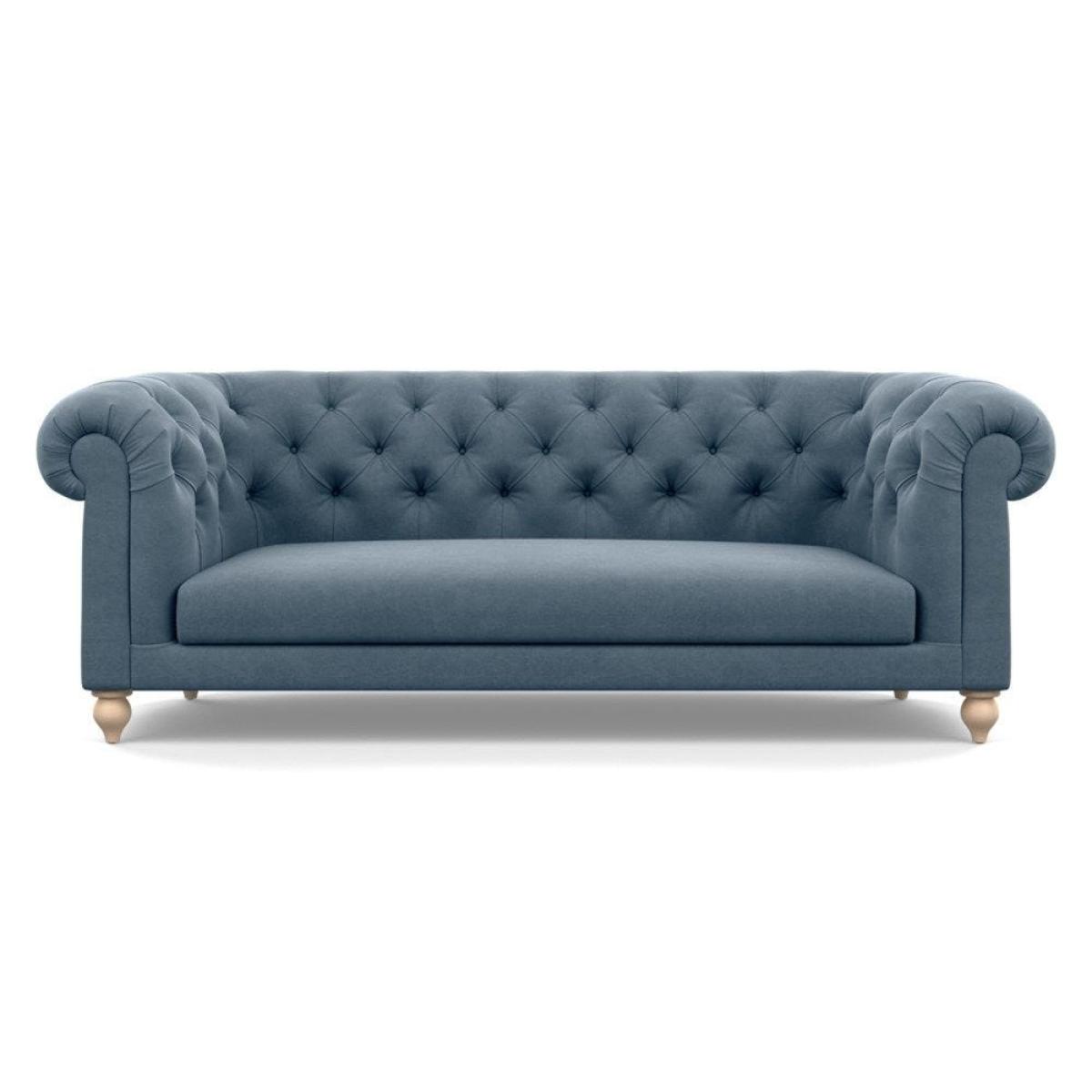 Heal's Fitzrovia 3 Seater Sofa Capelo Linen-Cotton Rosedale Stained Feet – image 2