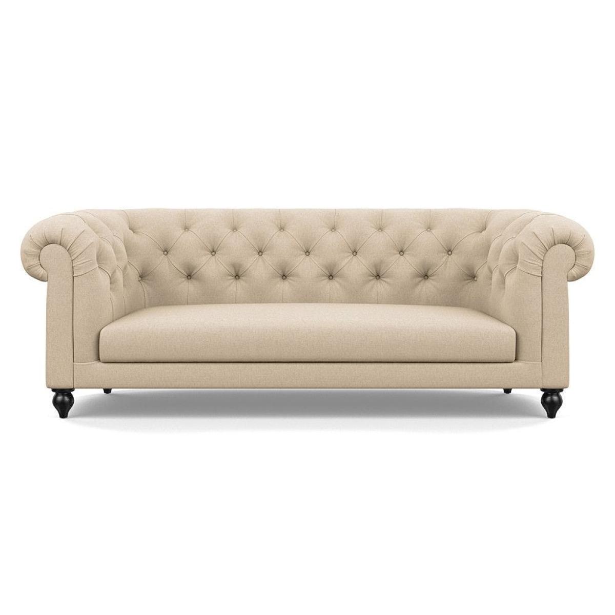 Heal's Fitzrovia 3 Seater Sofa Capelo Linen-Cotton Rosedale Stained Feet – image 21
