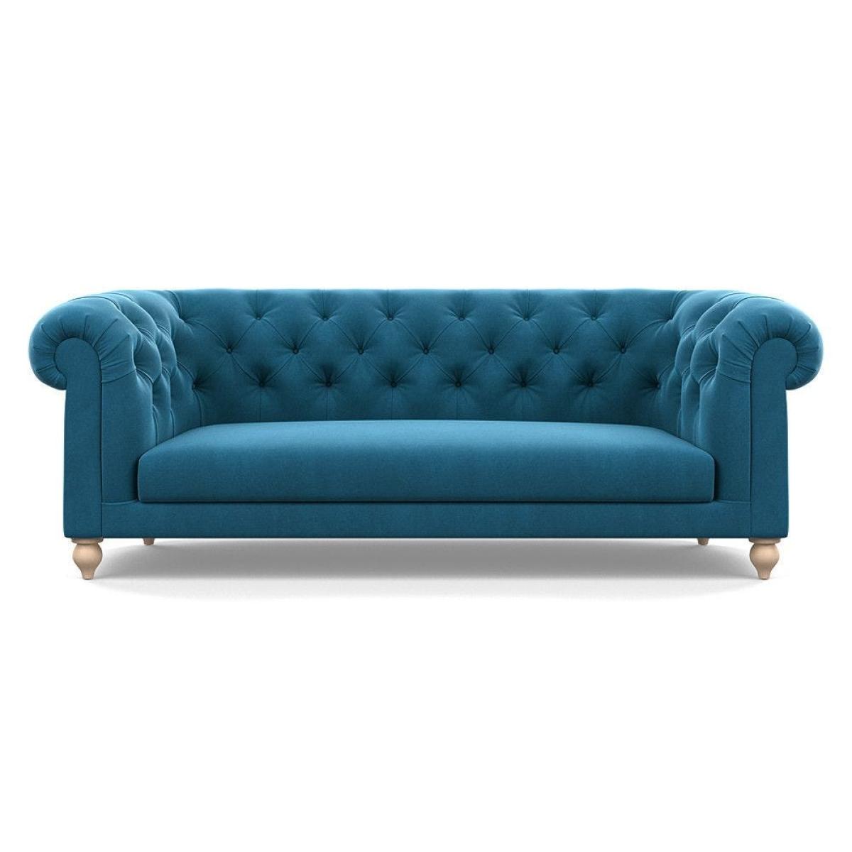 Heal's Fitzrovia 3 Seater Sofa Capelo Linen-Cotton Rosedale Stained Feet – image 22