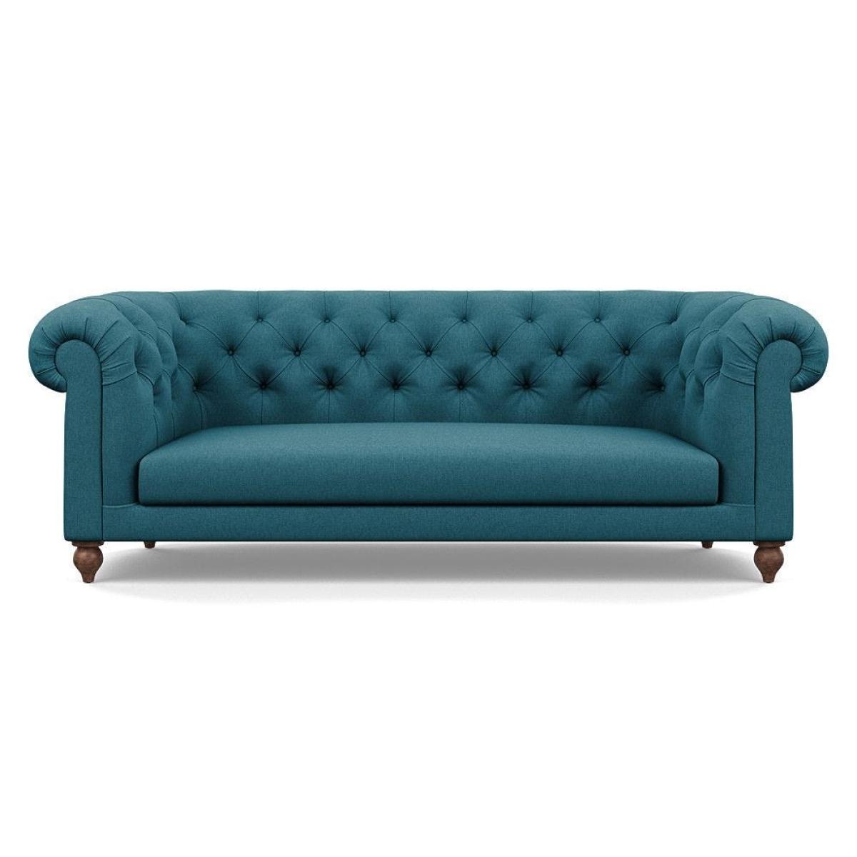 Heal's Fitzrovia 3 Seater Sofa Capelo Linen-Cotton Rosedale Stained Feet – image 23