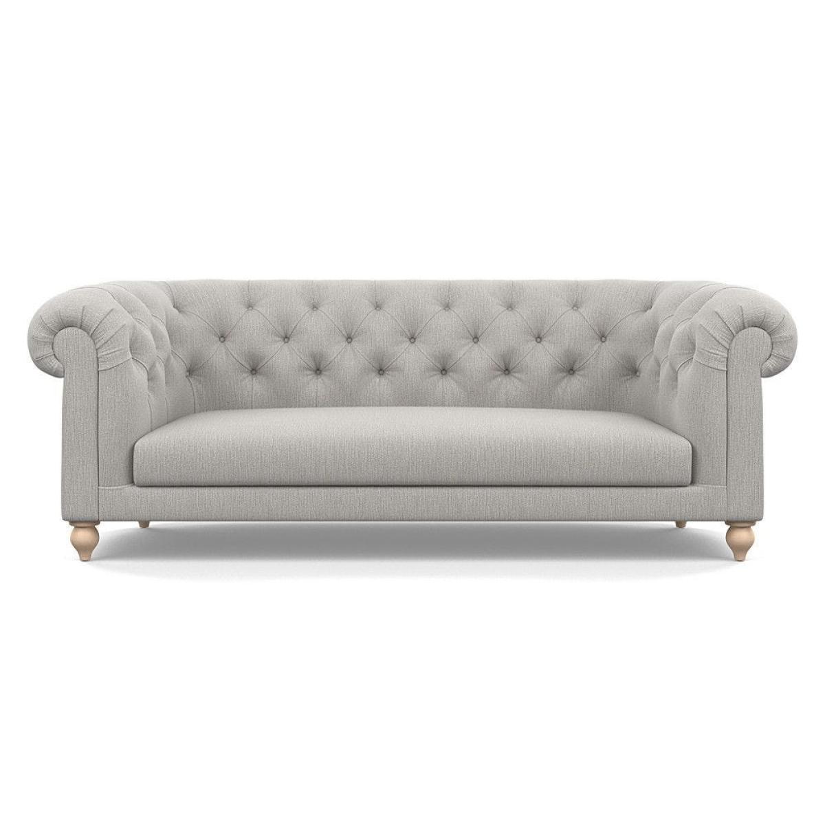 Heal's Fitzrovia 3 Seater Sofa Capelo Linen-Cotton Rosedale Stained Feet – image 45