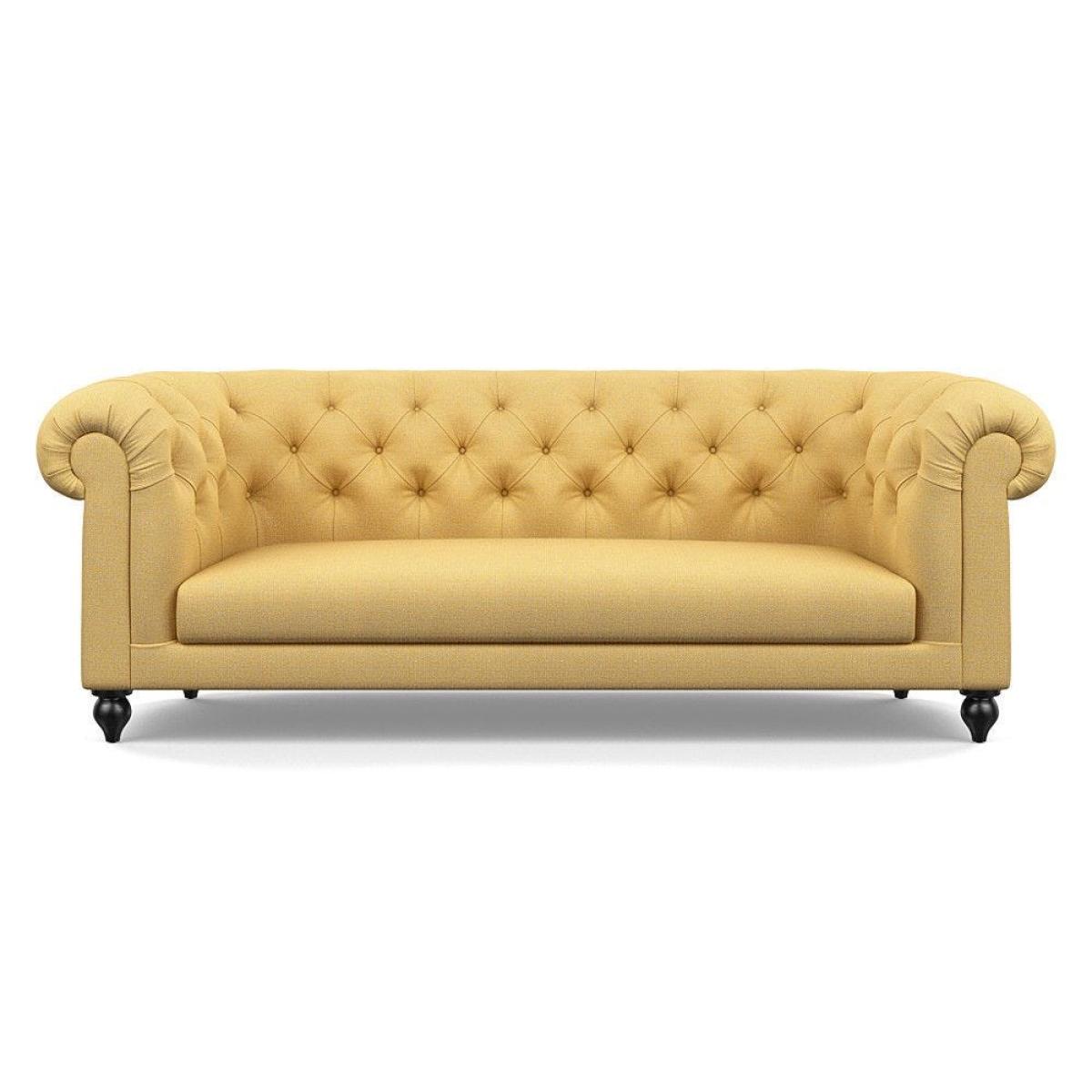 Heal's Fitzrovia 3 Seater Sofa Capelo Linen-Cotton Rosedale Stained Feet – image 52