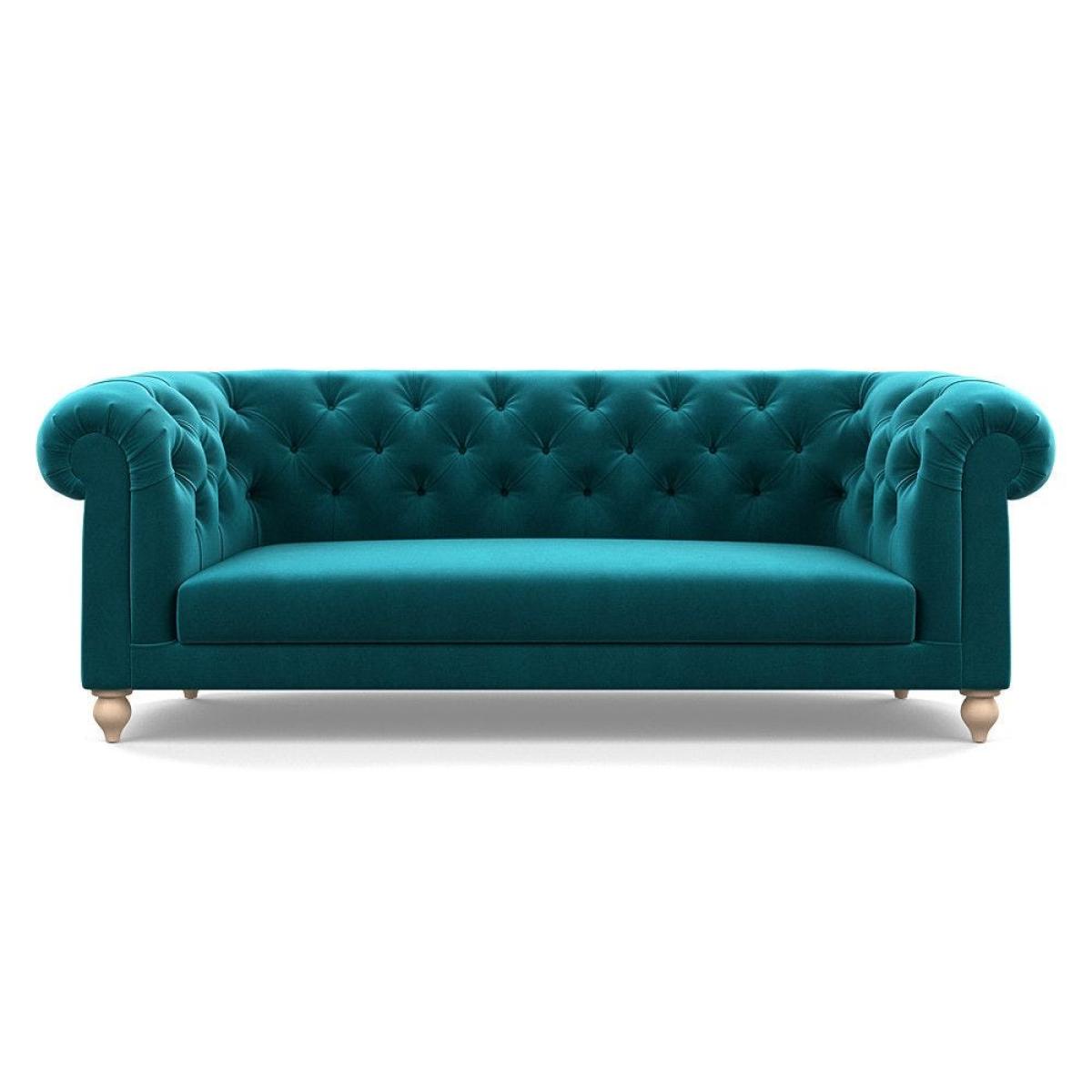 Heal's Fitzrovia 3 Seater Sofa Capelo Linen-Cotton Rosedale Stained Feet – image 56