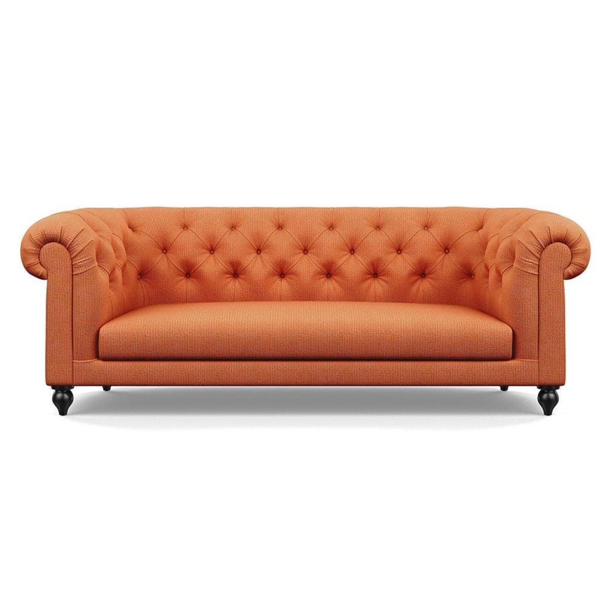 Heal's Fitzrovia 3 Seater Sofa Capelo Linen-Cotton Rosedale Stained Feet – image 91