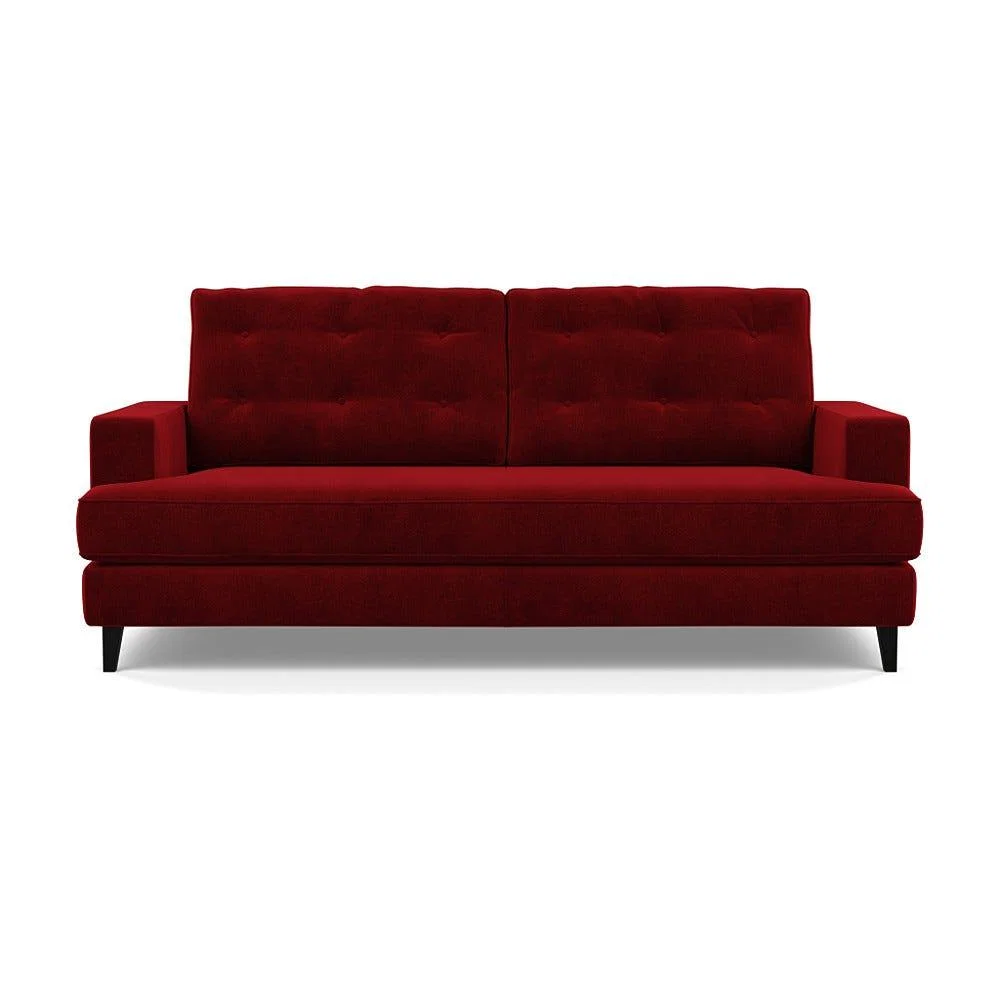 Heal's Mistral 3 Seater Sofa Smart Luxe Velvet Mulberry Black Feet – image 2