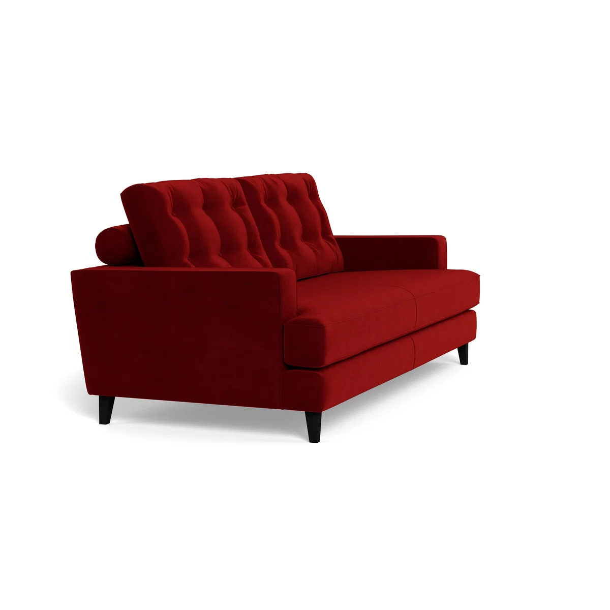 Heal's Mistral 3 Seater Sofa Smart Luxe Velvet Mulberry Black Feet – image 3