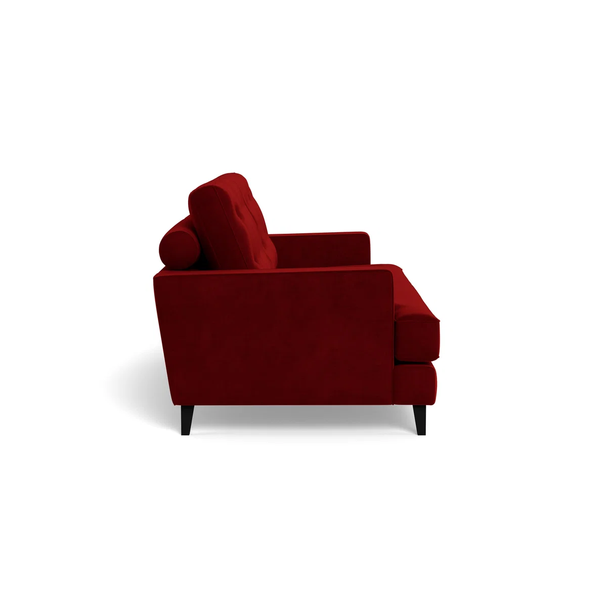 Heal's Mistral 3 Seater Sofa Smart Luxe Velvet Mulberry Black Feet – image 4