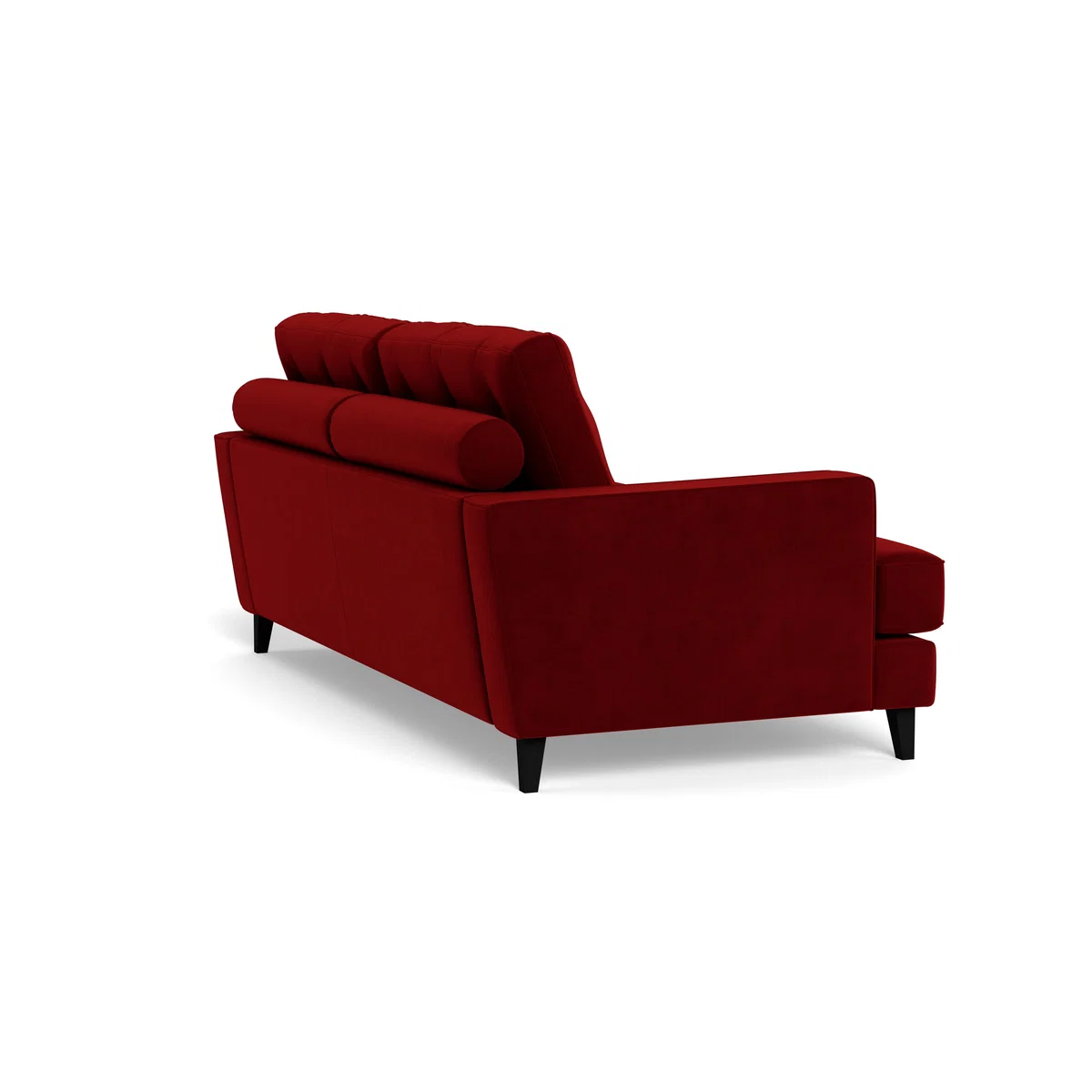 Heal's Mistral 3 Seater Sofa Smart Luxe Velvet Mulberry Black Feet – image 5