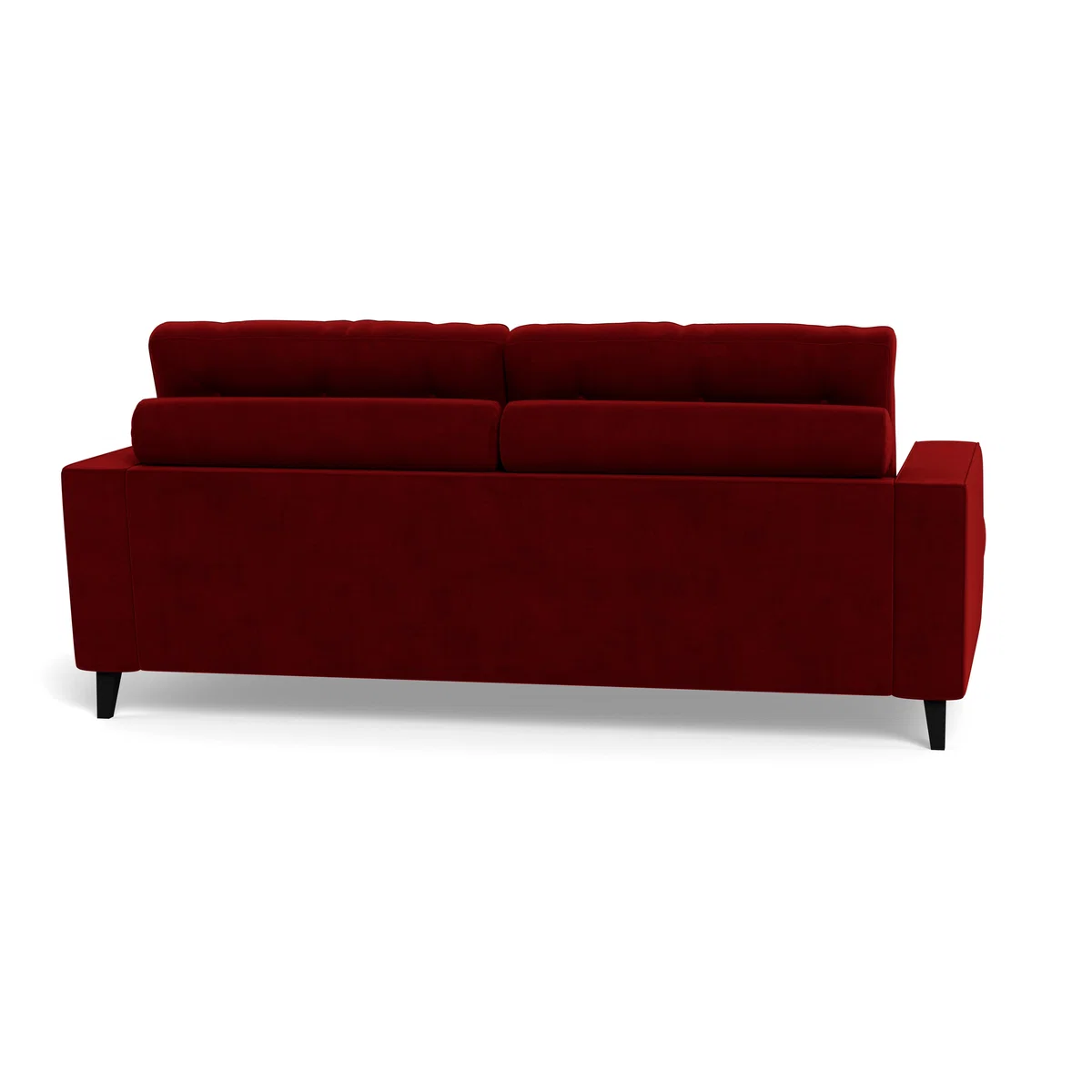 Heal's Mistral 3 Seater Sofa Smart Luxe Velvet Mulberry Black Feet – image 6